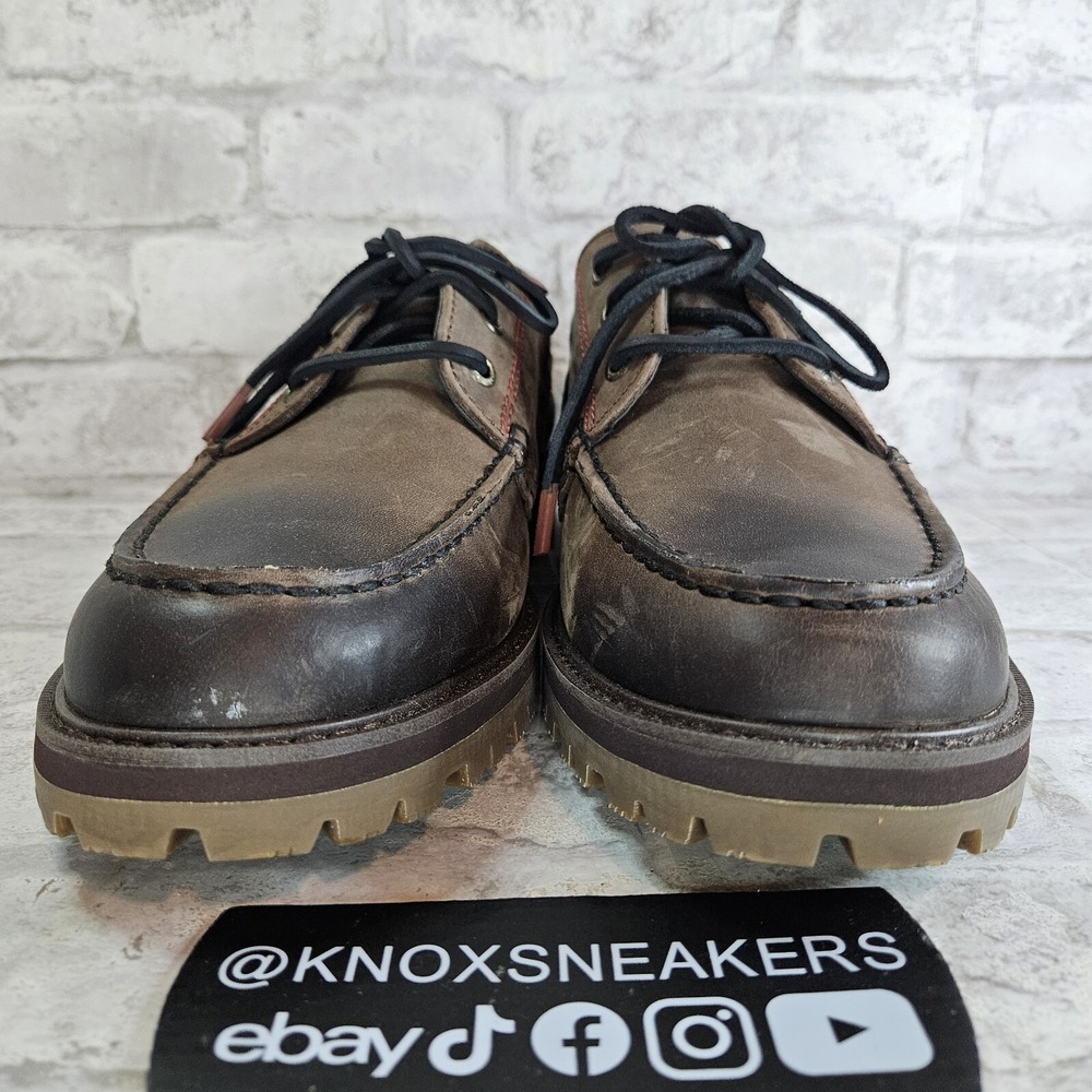 Sperry Authentic Original Lug 3-Eye Brown Leather Boat STS25156 Men's Size 11.5 - Picture 2 of 7